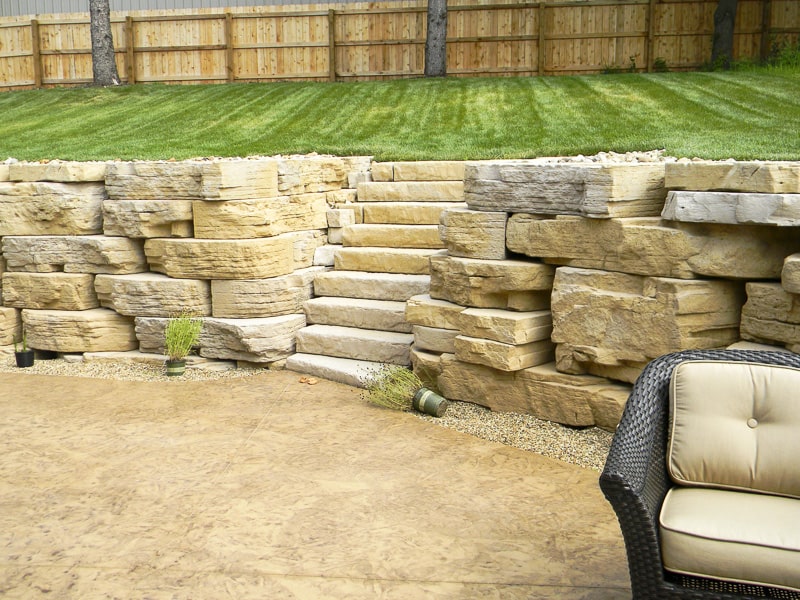 Steps and Retaining Wall